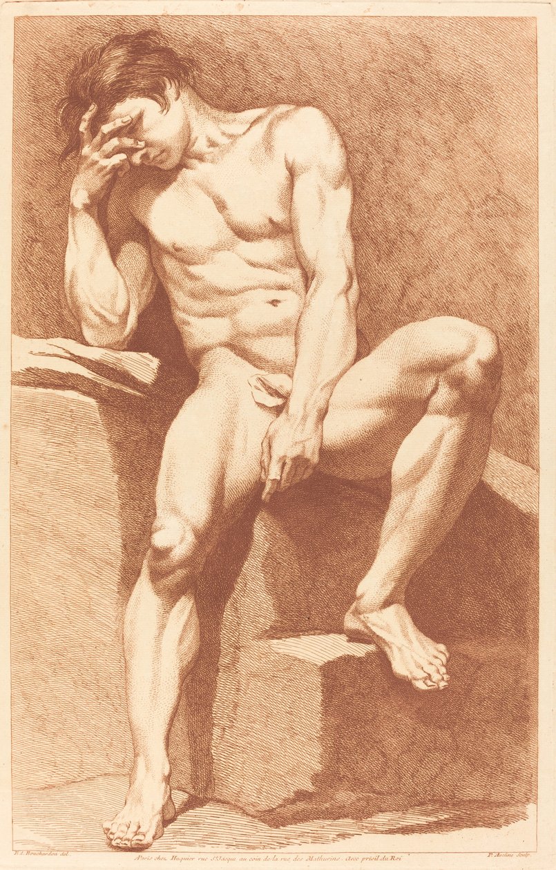 Akademi av Pierre Alexandre Aveline after Edme Bouchardon