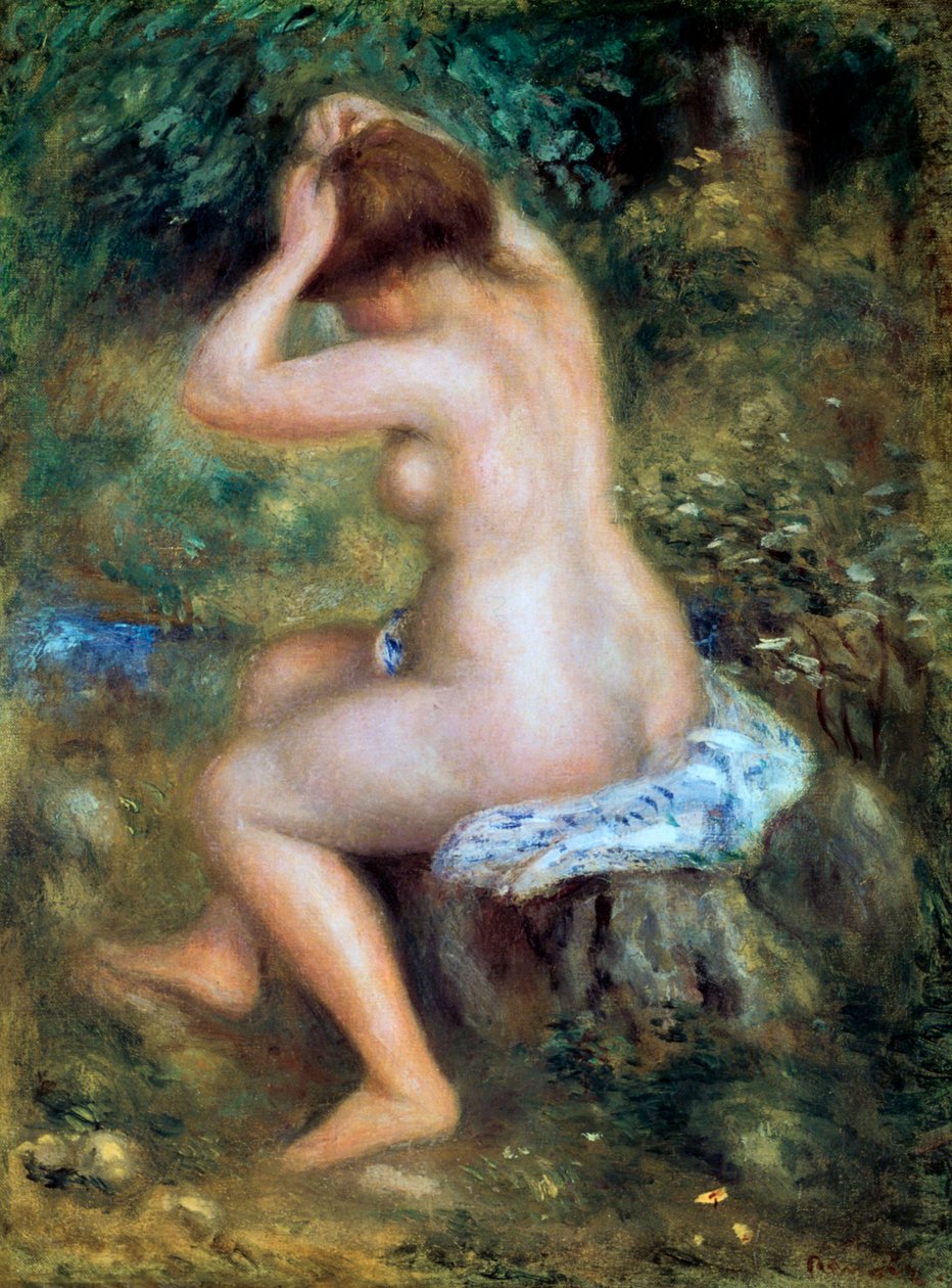 En badare, 1885-1890 av Pierre Auguste Renoir