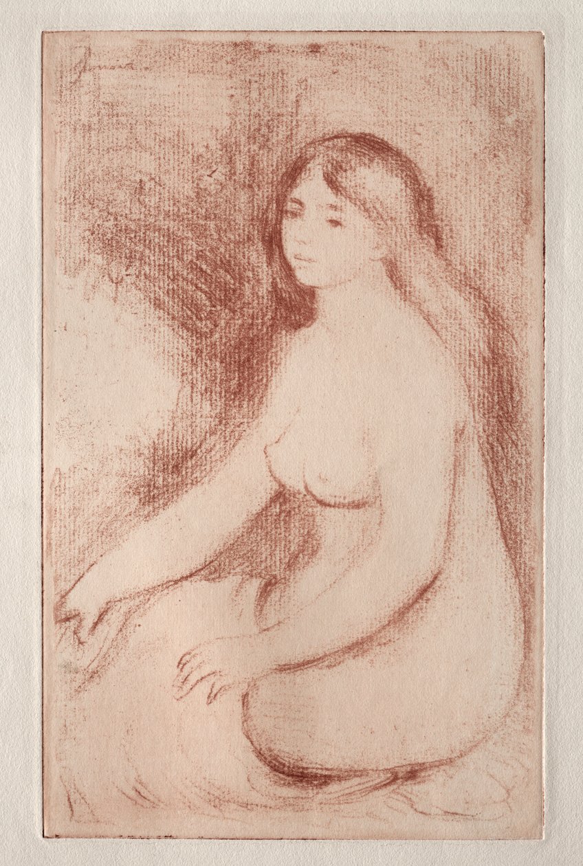 Sittande badare, ca. 1905. av Pierre Auguste Renoir
