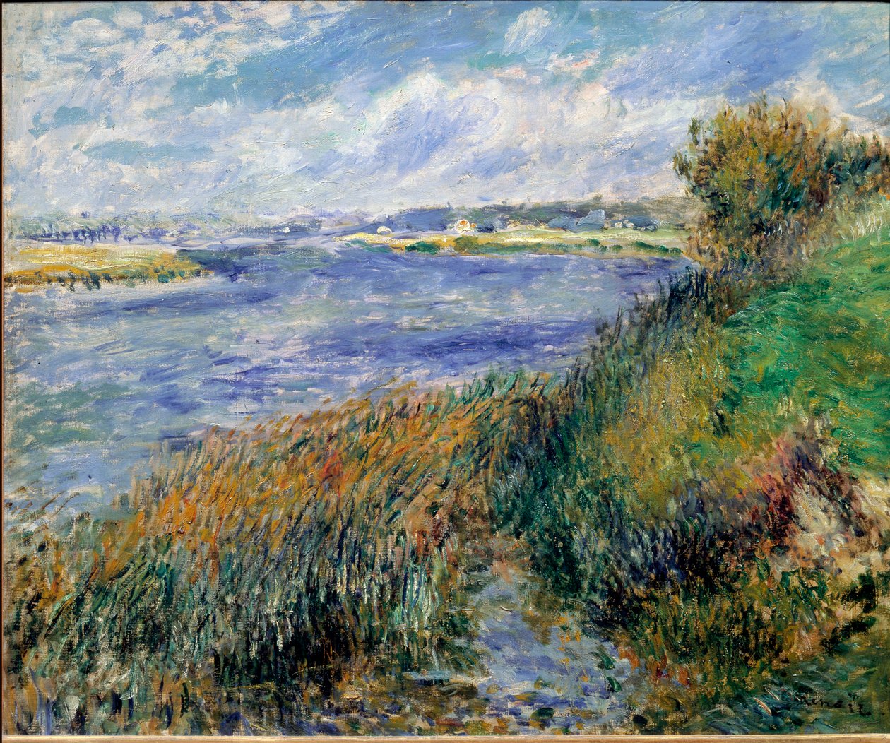 Banker av Seine i Champrosay av Pierre Auguste Renoir