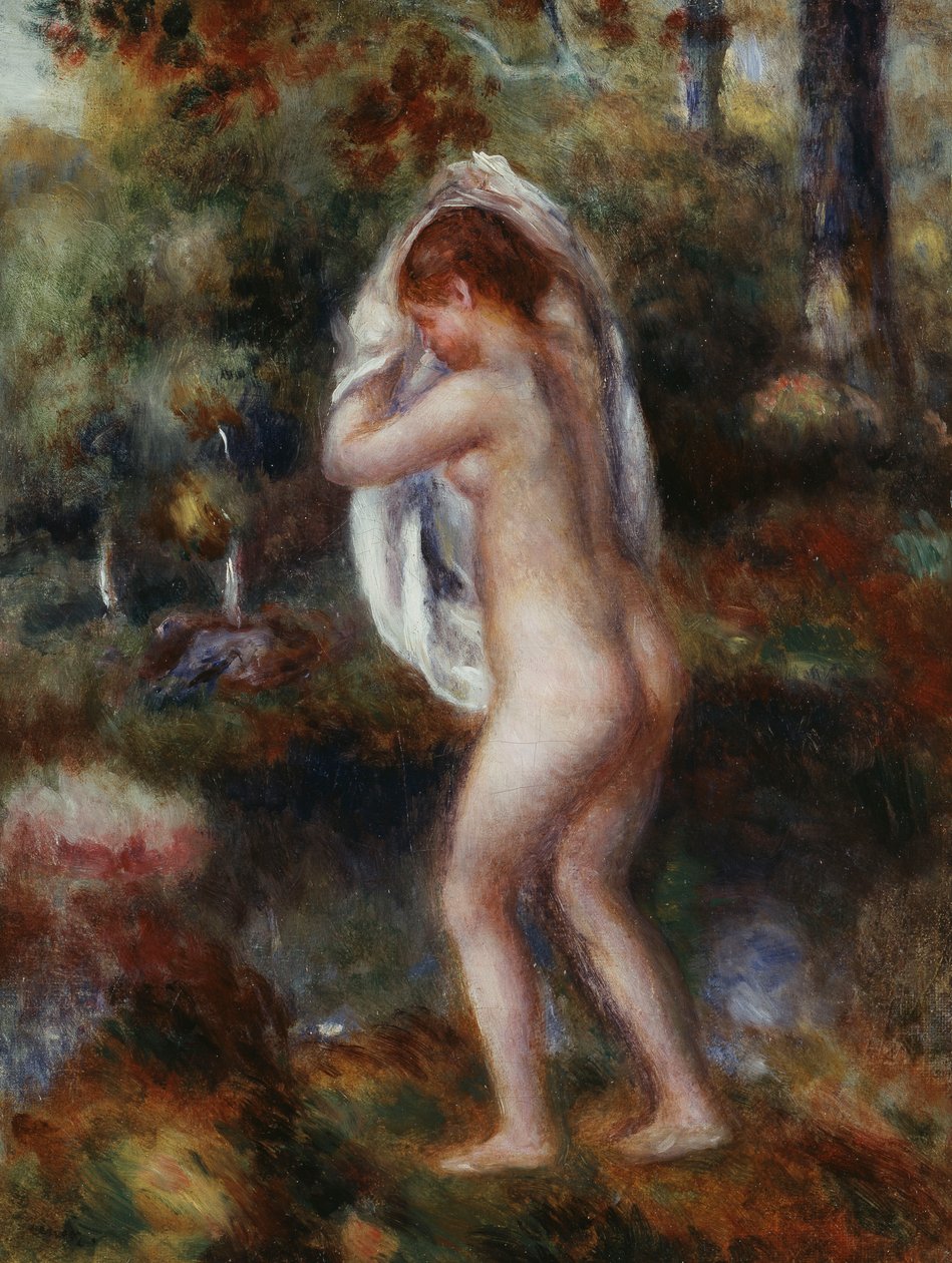 Badande avklädning, 1897 av Pierre Auguste Renoir