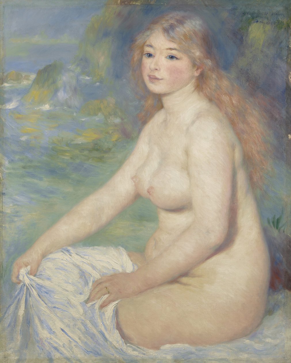 Blond badare, 1881 av Pierre Auguste Renoir