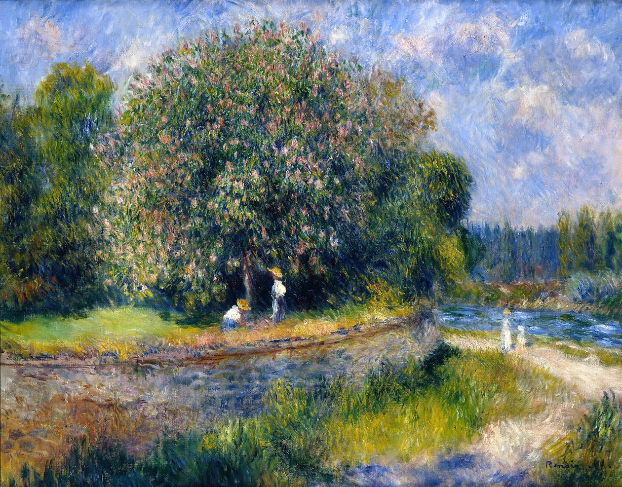 Blommande kastanjeträd av Pierre Auguste Renoir