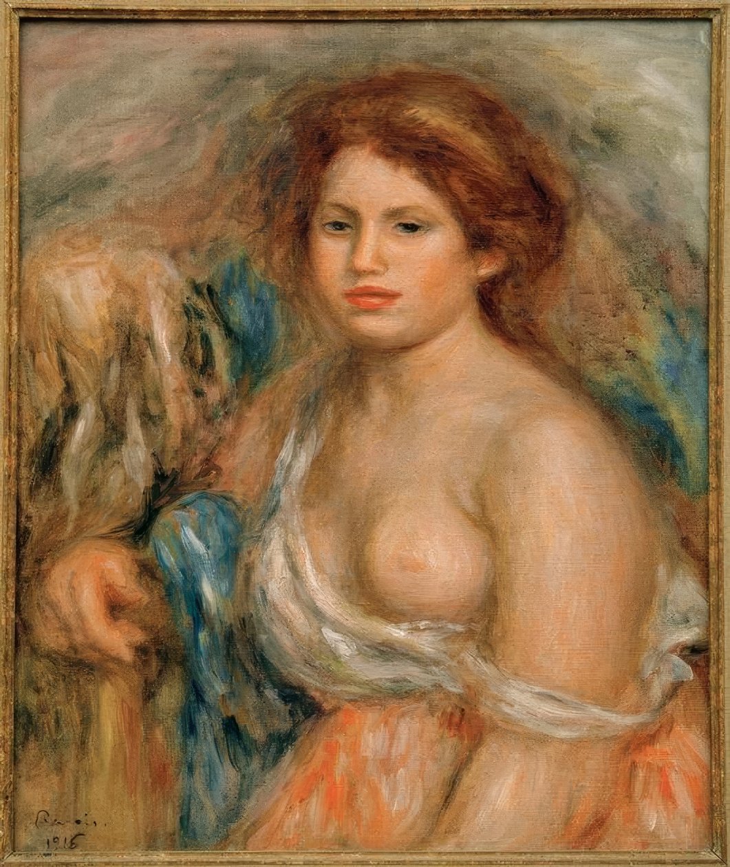 Byst porträtt av Pierre Auguste Renoir