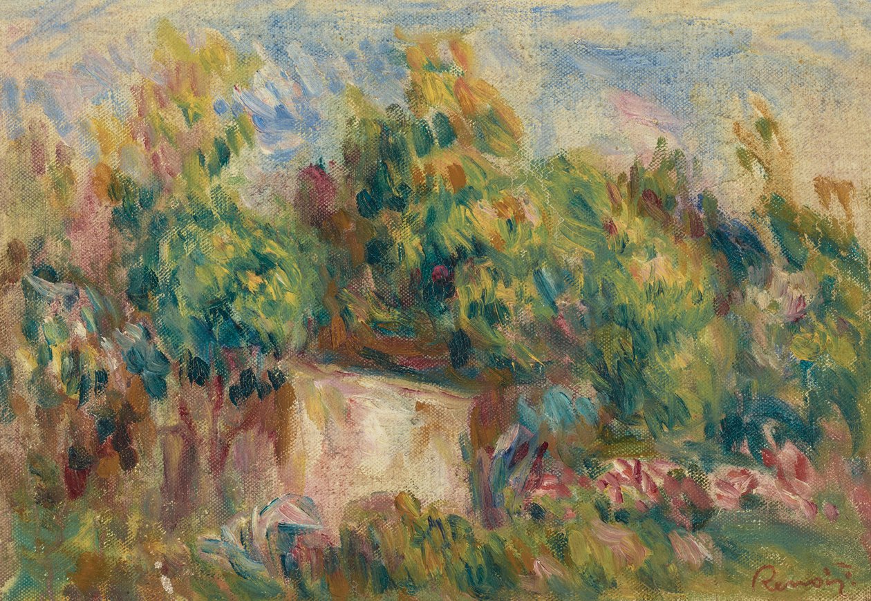 Skjul nära Les Colettes av Pierre Auguste Renoir