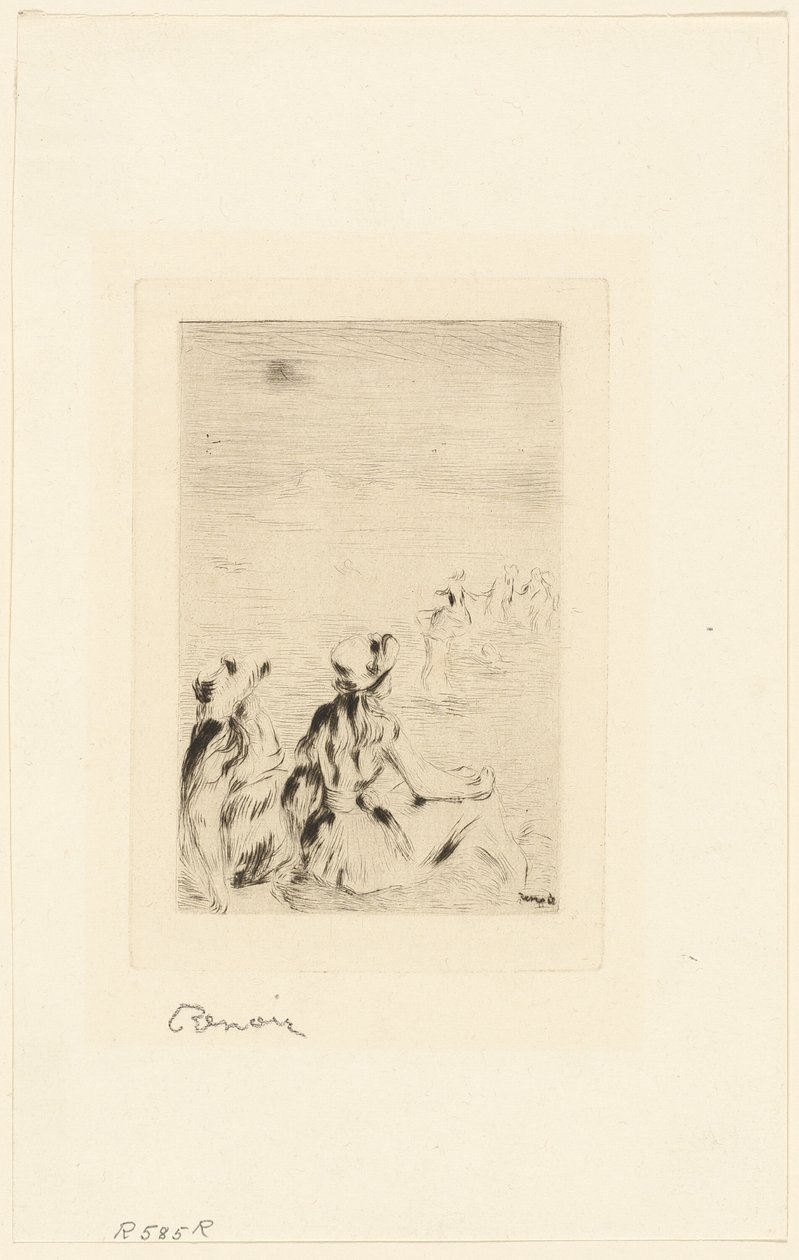 Barn på stranden, Berneval av Pierre Auguste Renoir