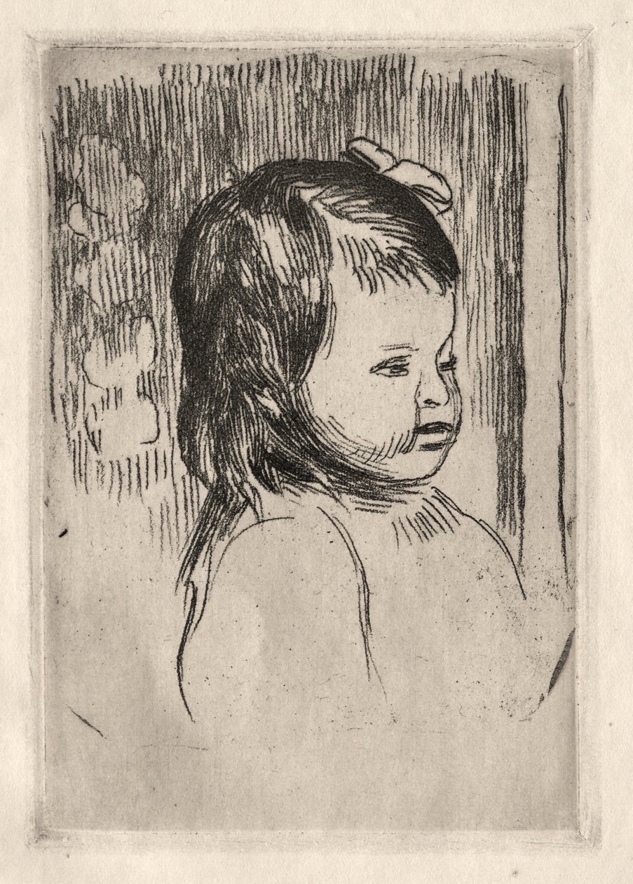 Barnbyst, vänd till höger av Pierre Auguste Renoir