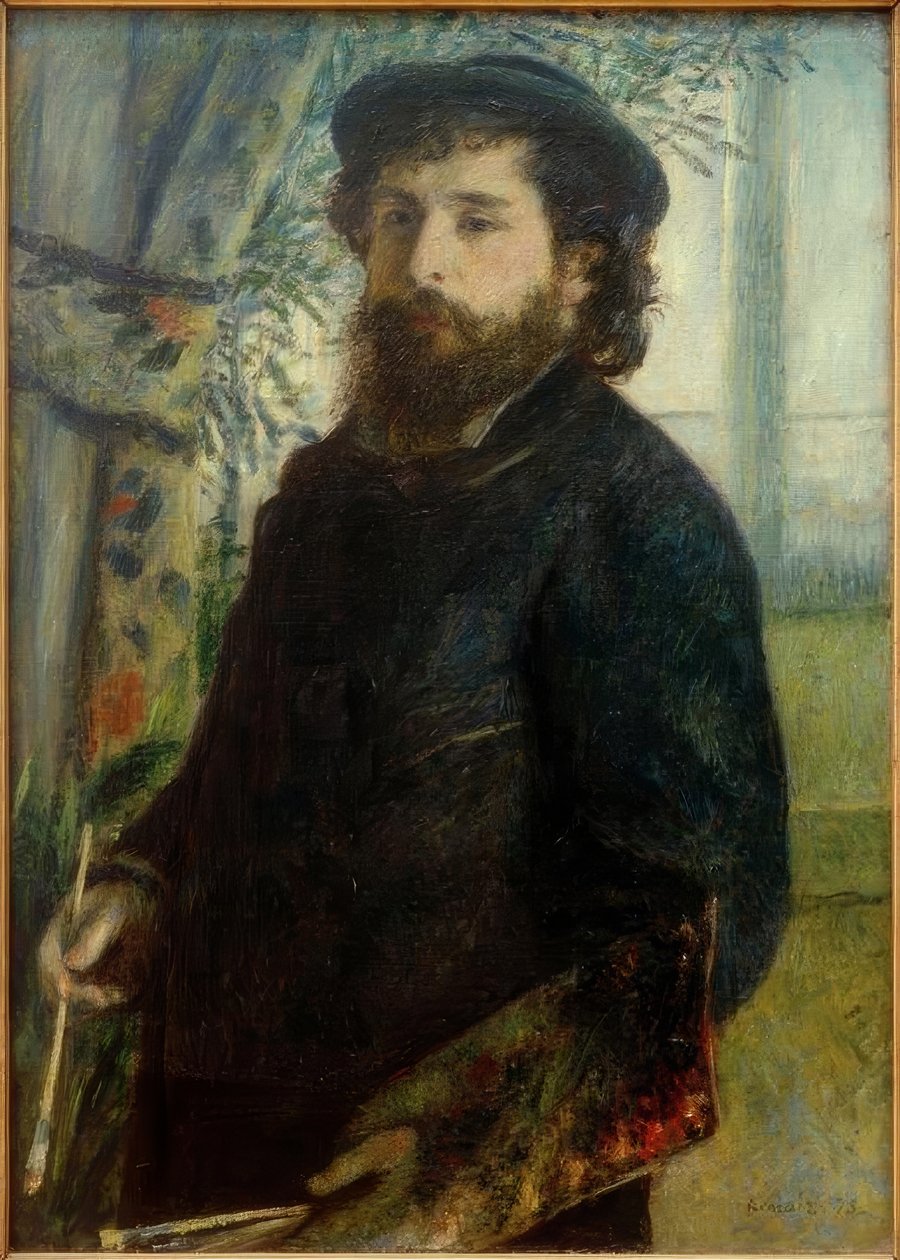 Claude Monet medan han målade av Pierre Auguste Renoir