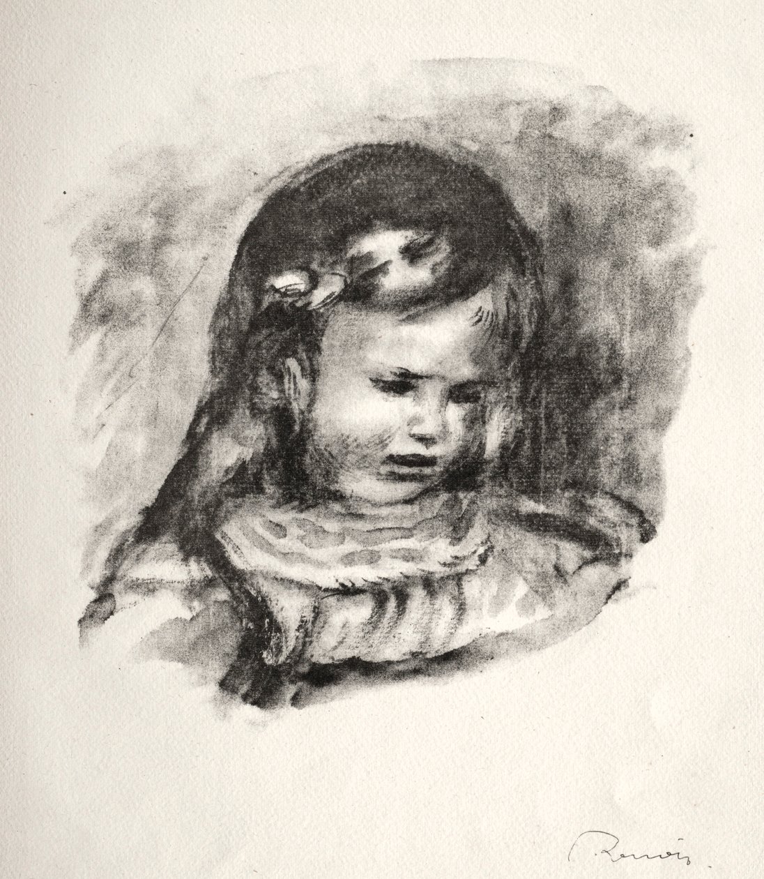 Claude Renoir, Head Down, 1904. av Pierre Auguste Renoir