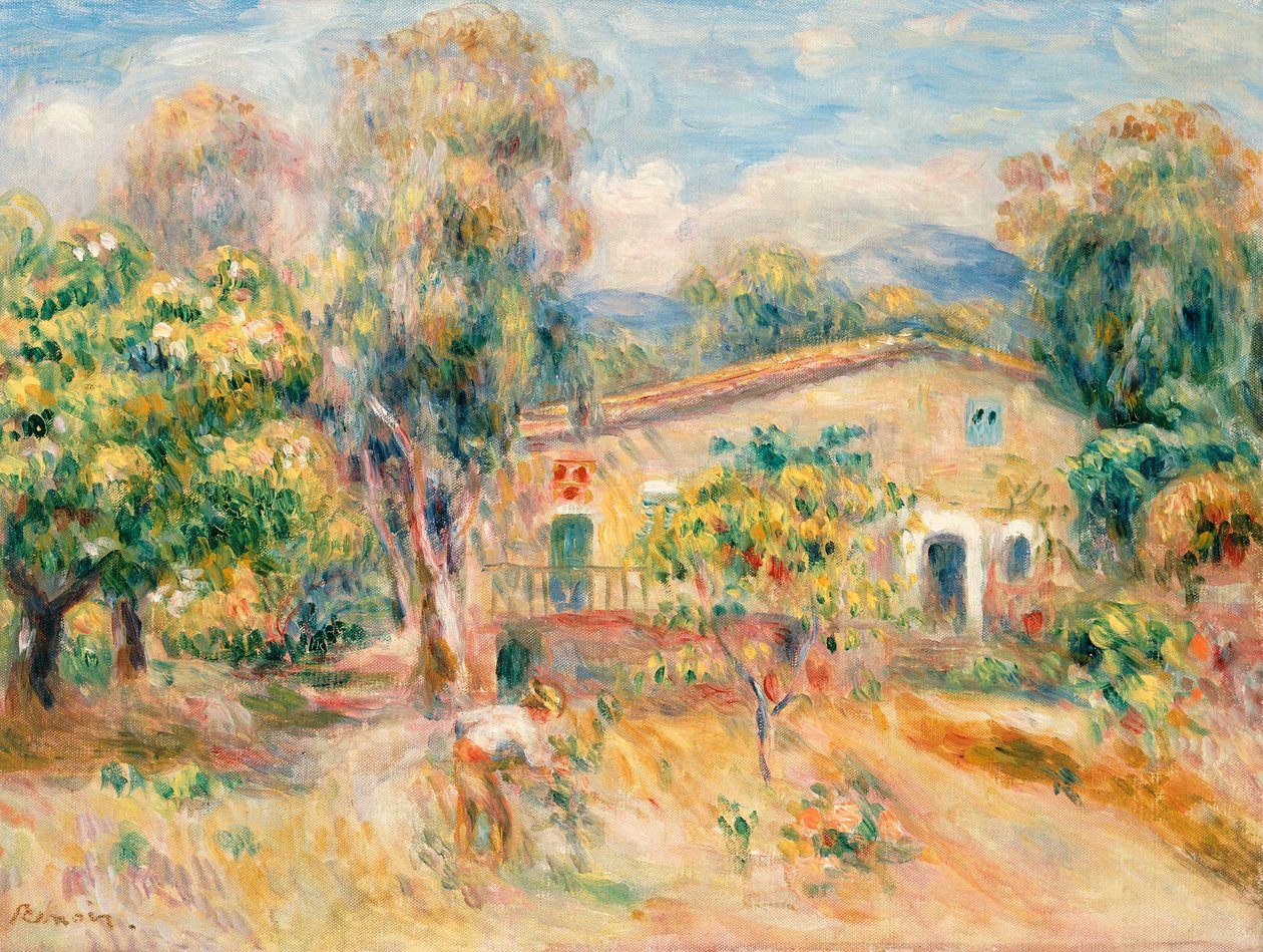 Collettes bondgård, Cagnes, 1910 av Pierre Auguste Renoir