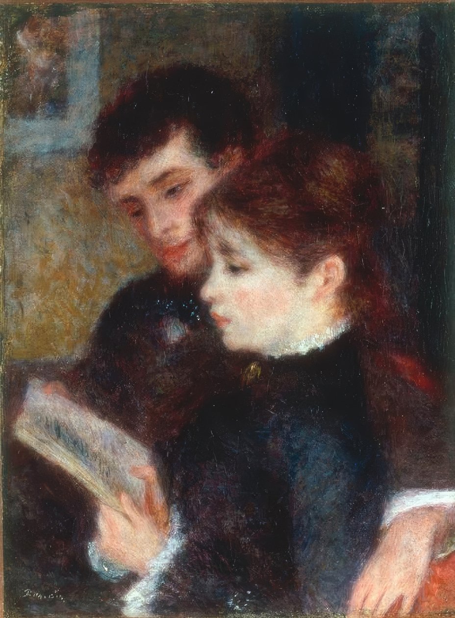 Par som läser av Pierre Auguste Renoir