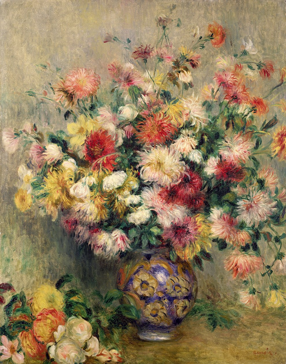 Dahlior av Pierre Auguste Renoir