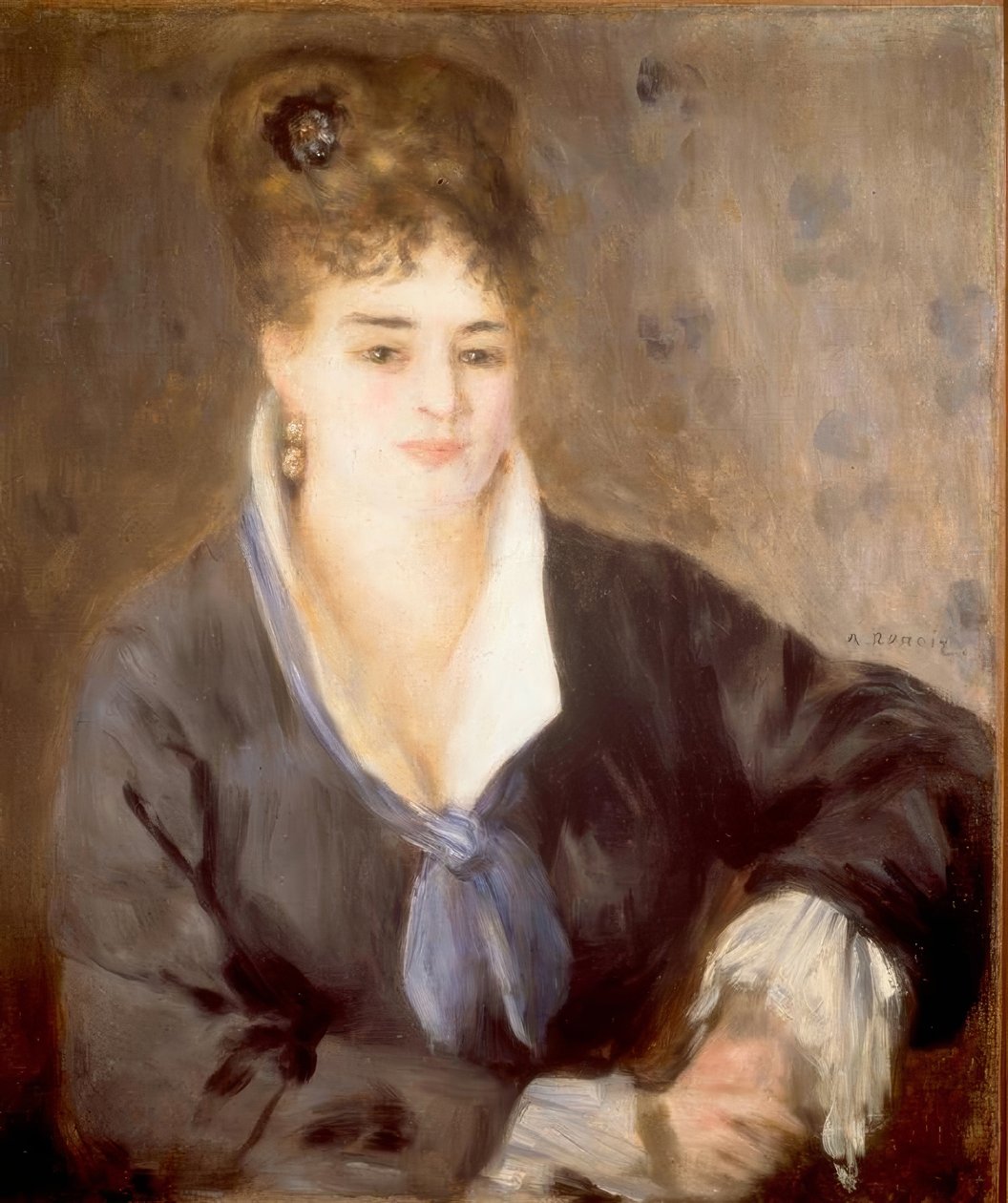 Dam i svart av Pierre Auguste Renoir