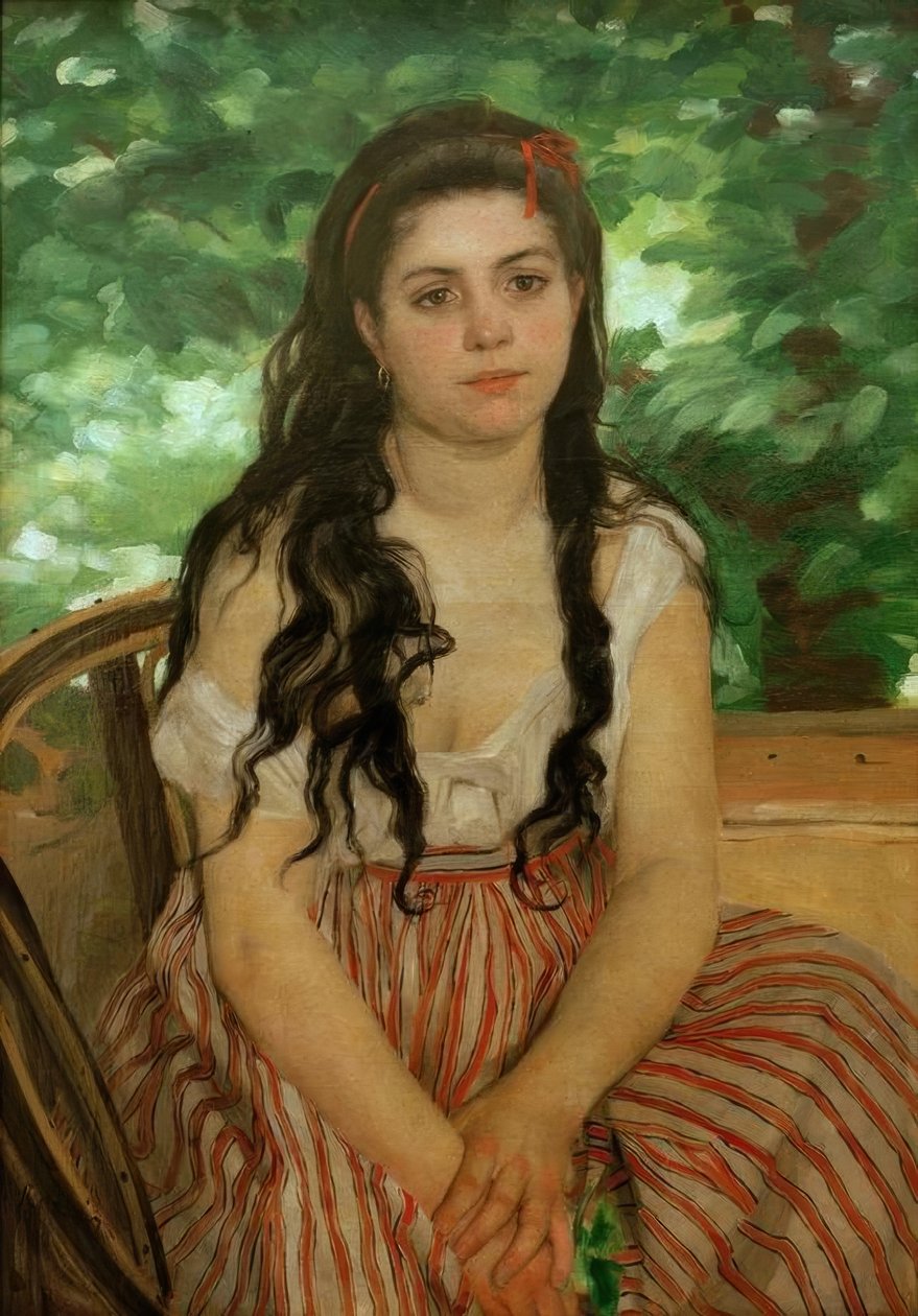 På sommaren, studera av Pierre Auguste Renoir