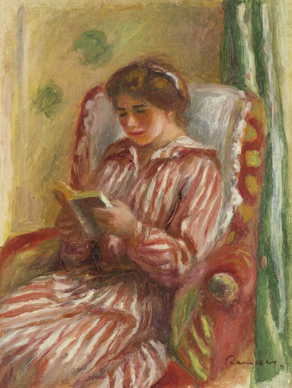 Gabrielle Reading, 1910 av Pierre Auguste Renoir