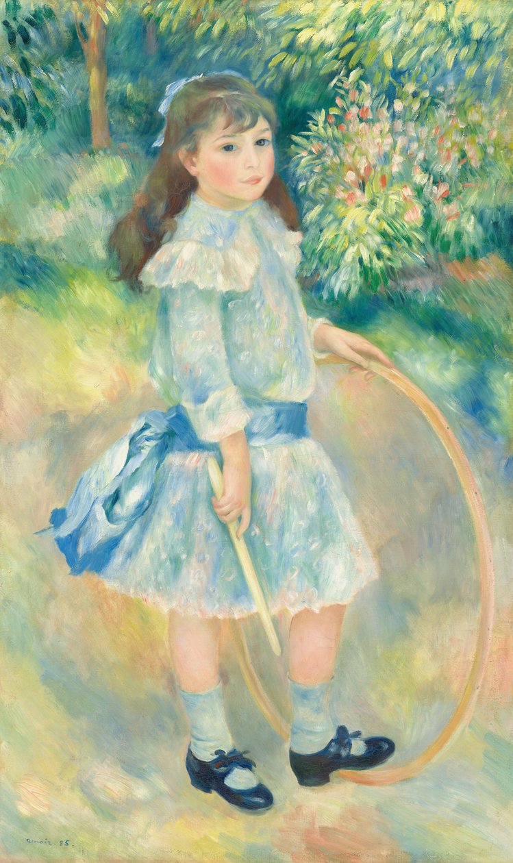 Flicka med en båge, 1885. av Pierre Auguste Renoir