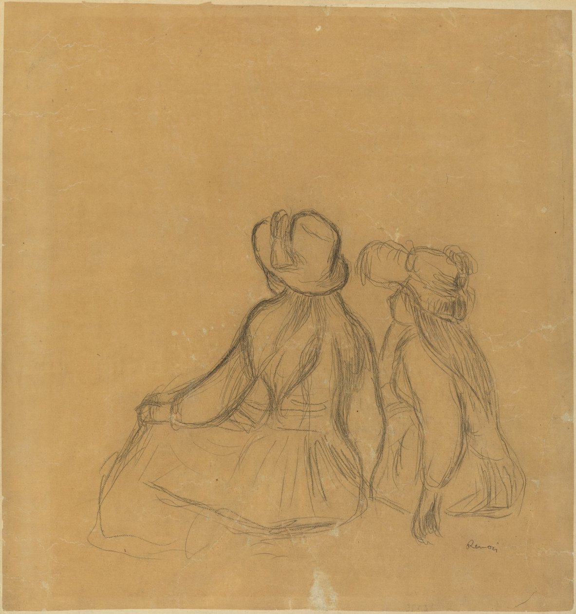 Girlhood, c. 1890. av Pierre Auguste Renoir