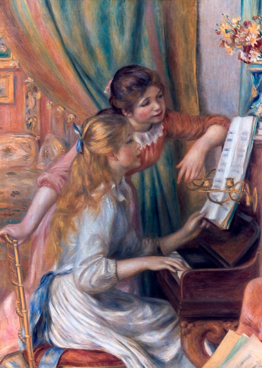 Flickor vid pianot, 1892 av Pierre Auguste Renoir