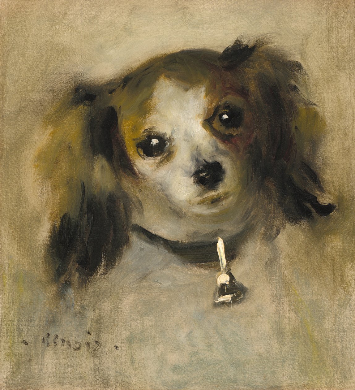 Hundhuvud, 1870. av Pierre Auguste Renoir