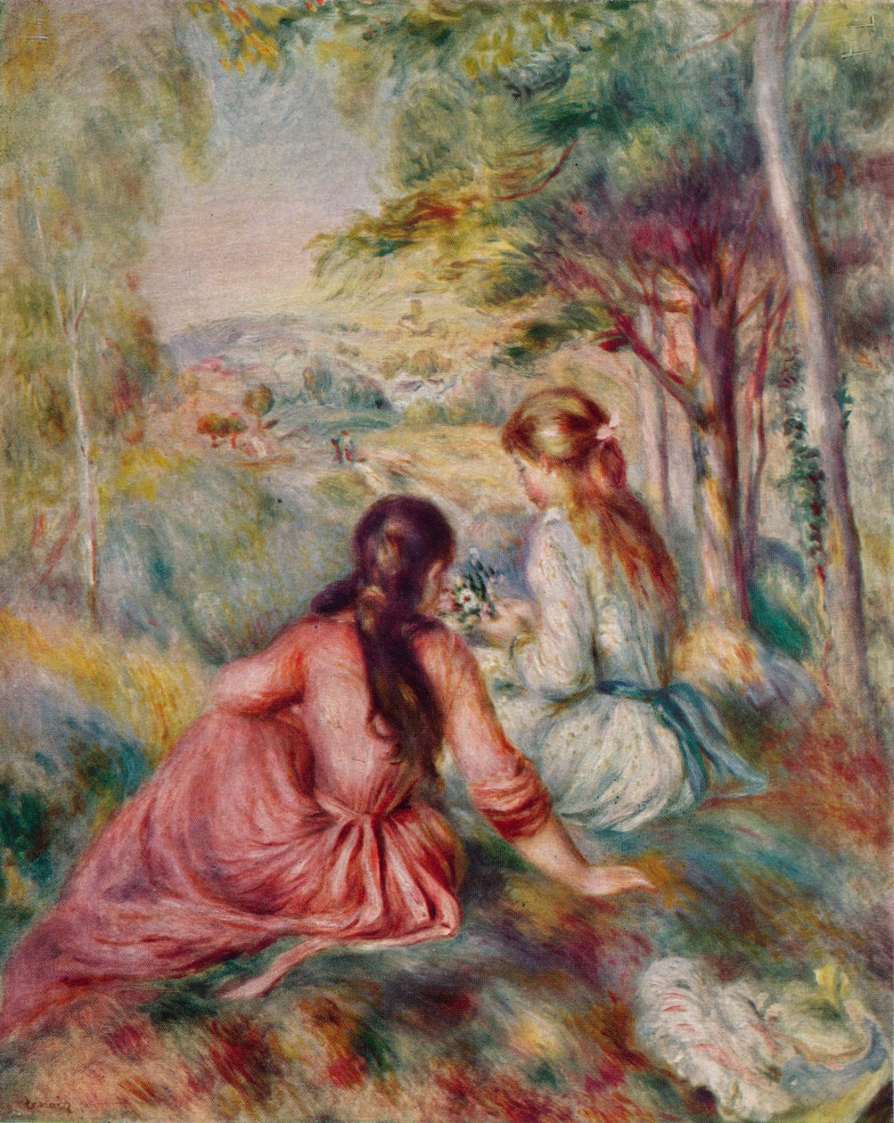 På ängen, c1888 av Pierre Auguste Renoir