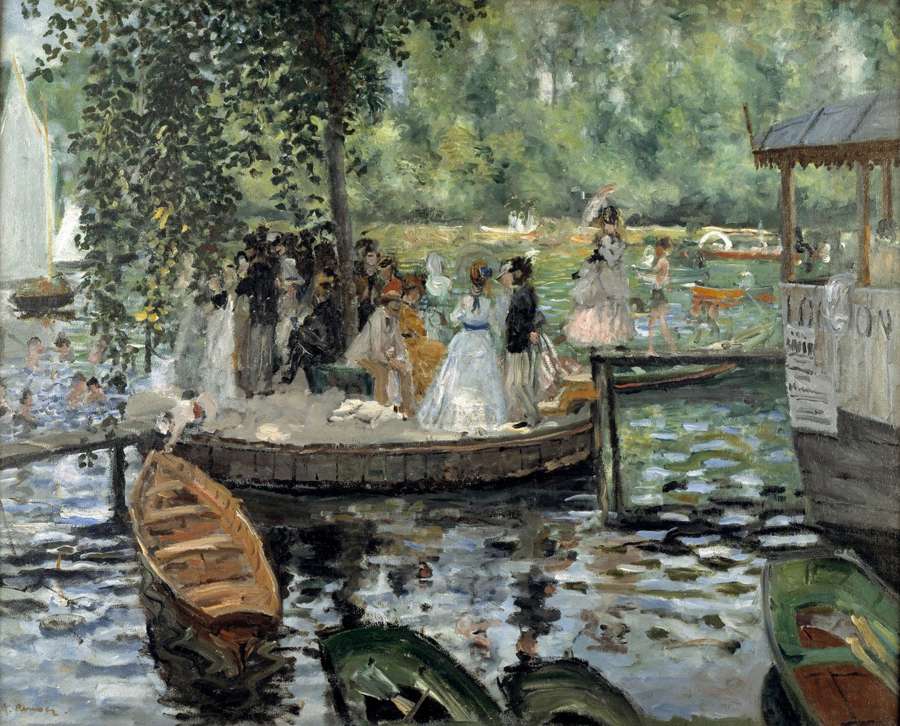 La Grenouillère, 1869 av Pierre Auguste Renoir
