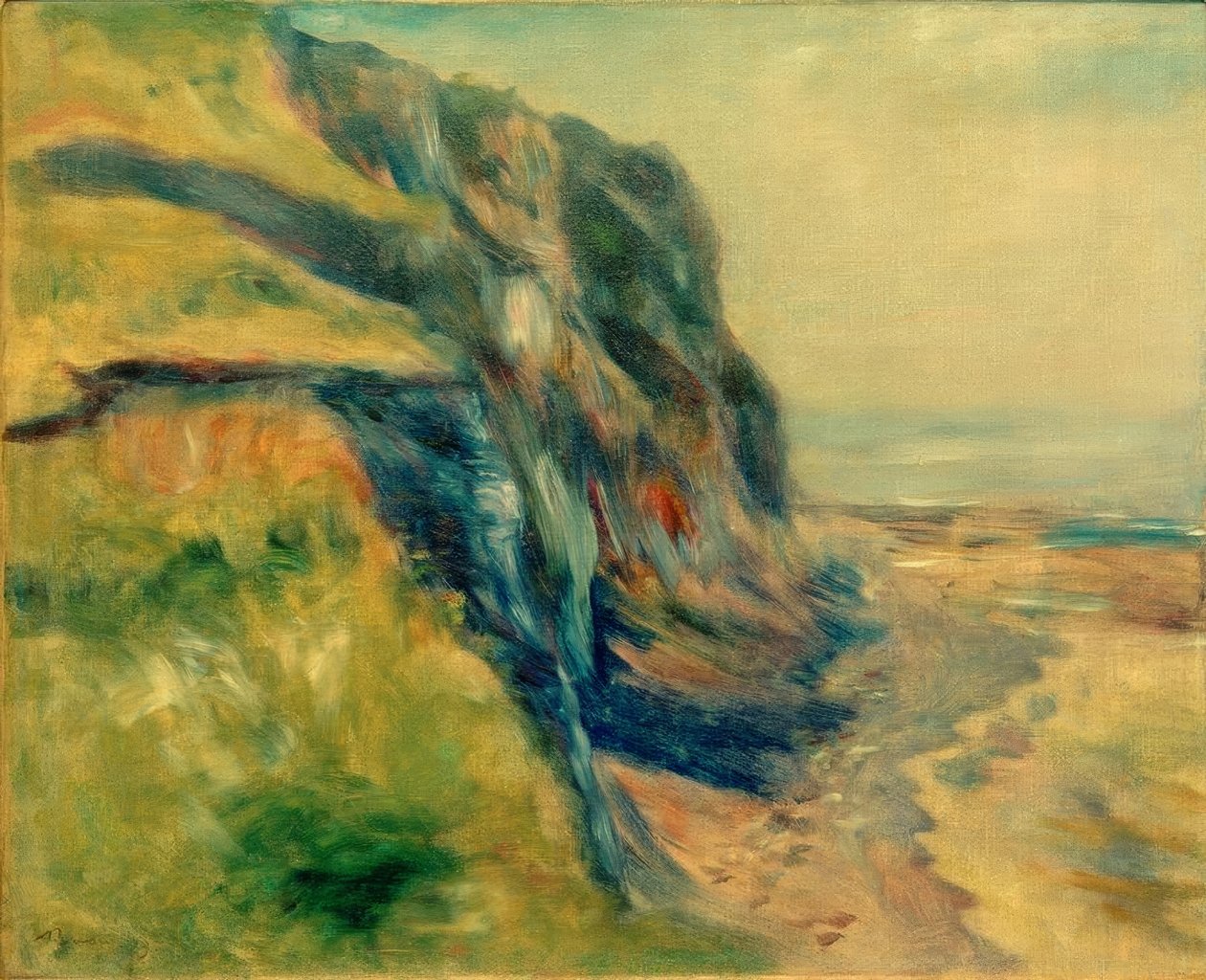 Kusten nära Dieppe av Pierre Auguste Renoir
