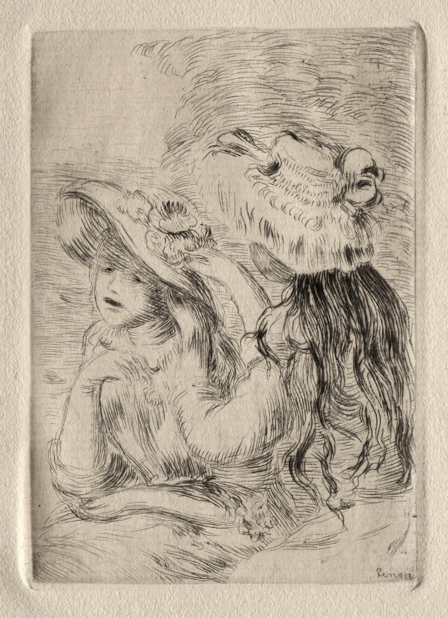 Le Chapeau epinglé (etsning) av Pierre Auguste Renoir