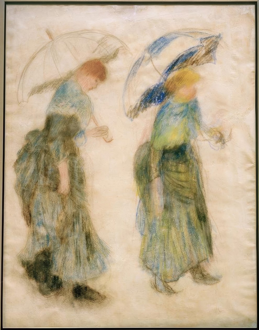 Flicka med paraply av Pierre Auguste Renoir
