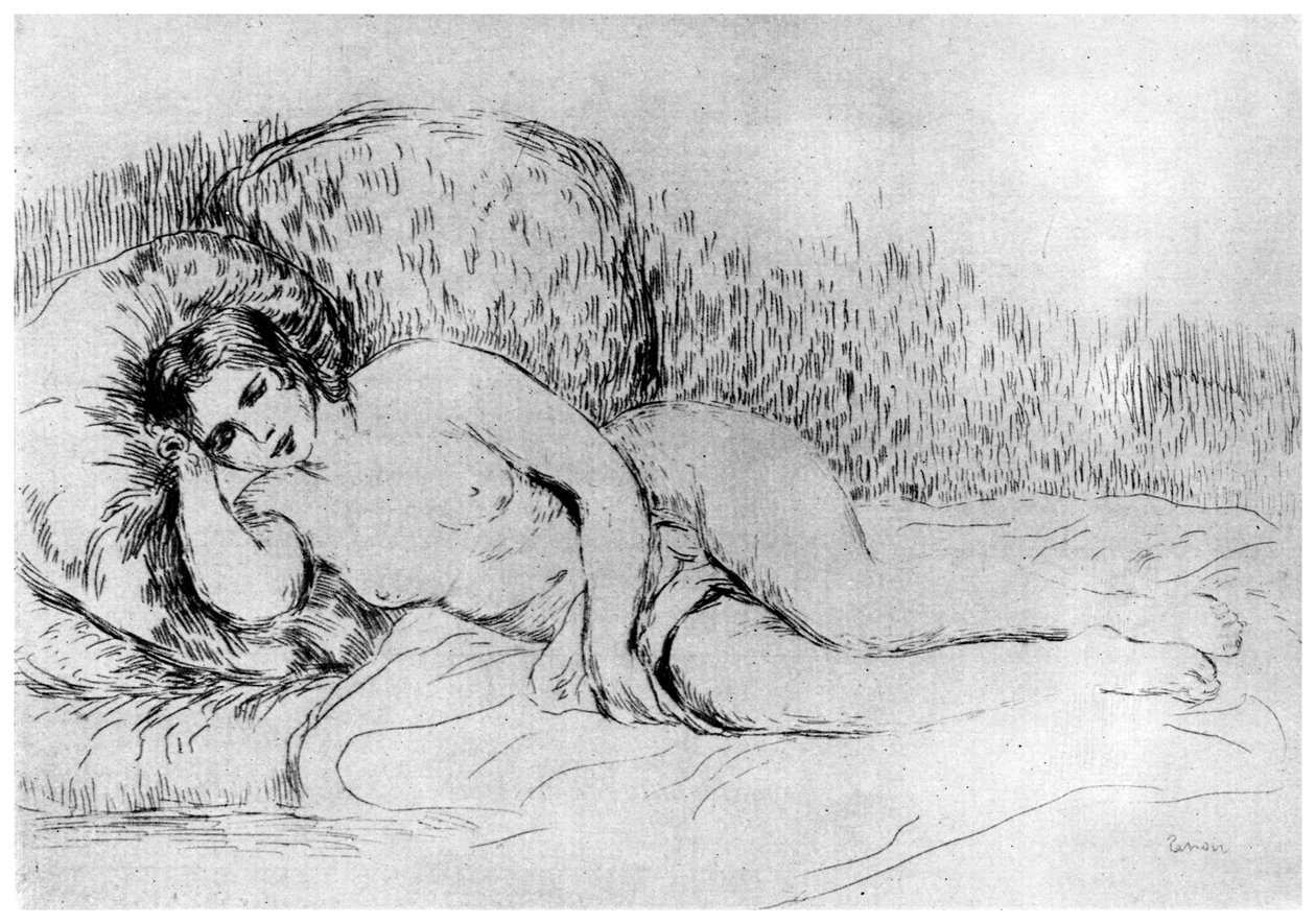 Naken, c1860-1910 1924 av Pierre Auguste Renoir