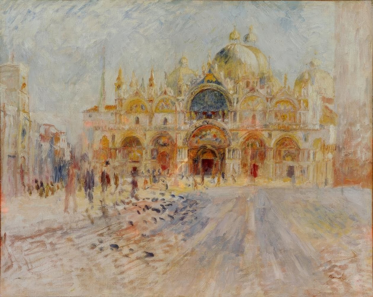 Place San Marco, Venise av Pierre Auguste Renoir