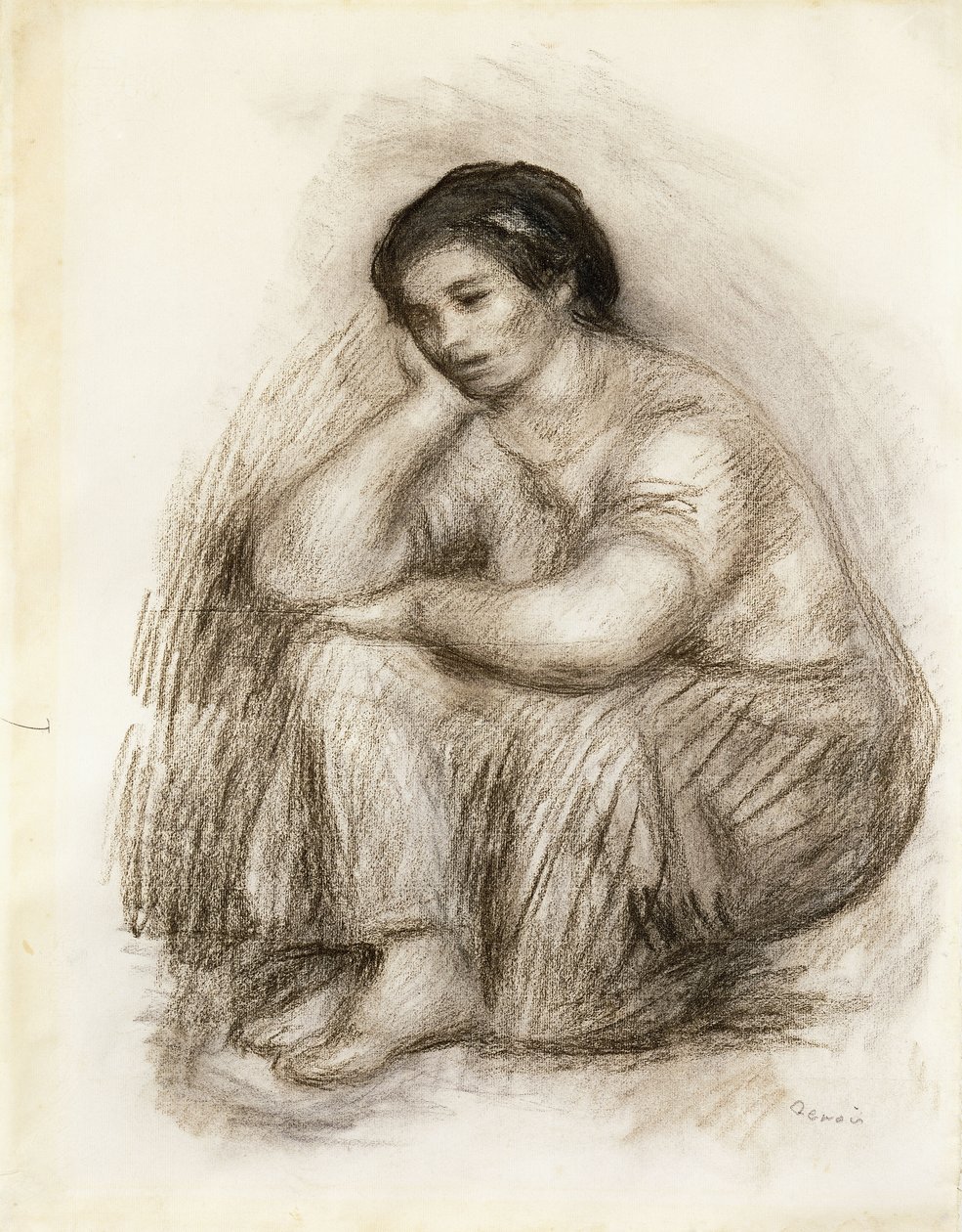 Porträtt av Gabriella, av Pierre Auguste Renoir