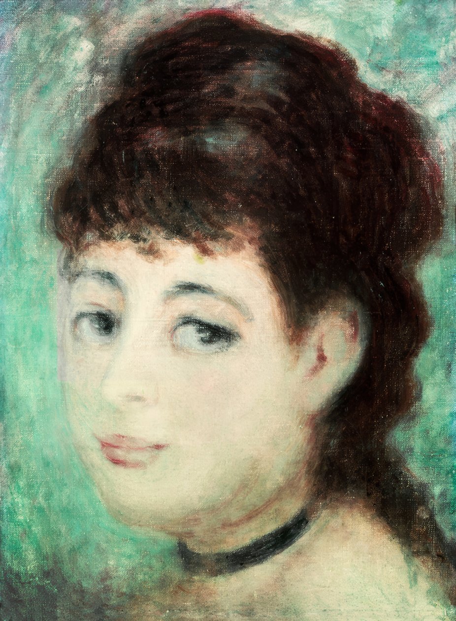 Porträtt av en ung kvinna av Pierre Auguste Renoir