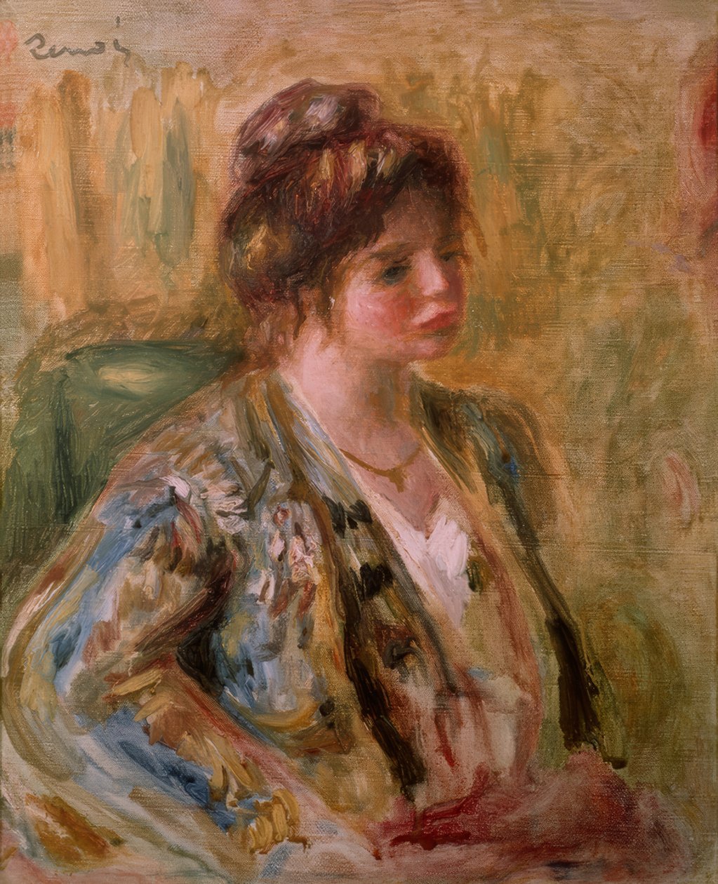 Porträtt av ung flicka av Pierre Auguste Renoir
