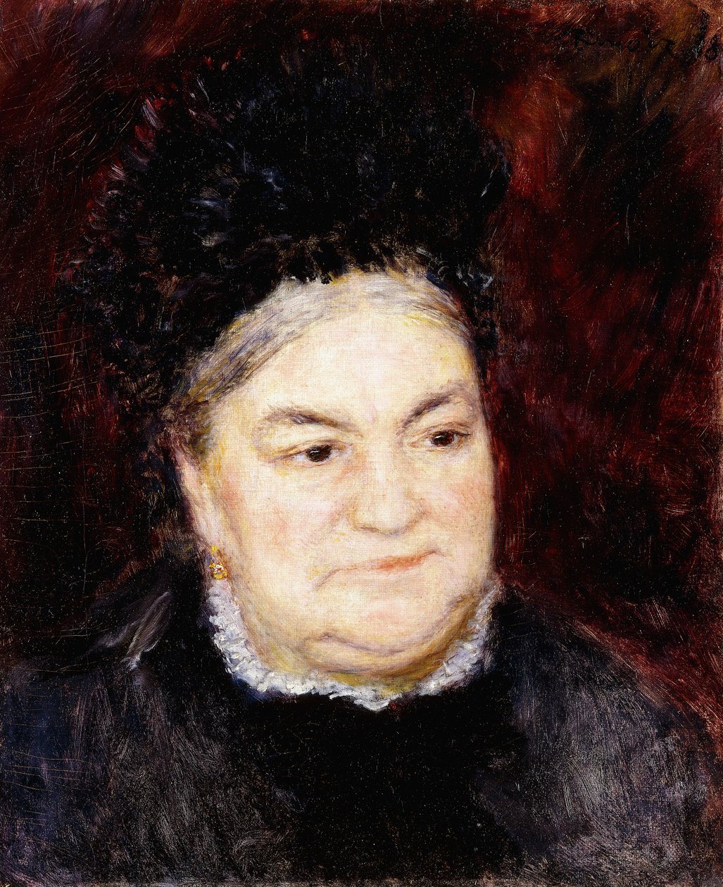 Porträtt av gammal kvinna av Pierre Auguste Renoir