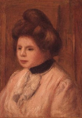 Porträtt av en dam av Pierre Auguste Renoir