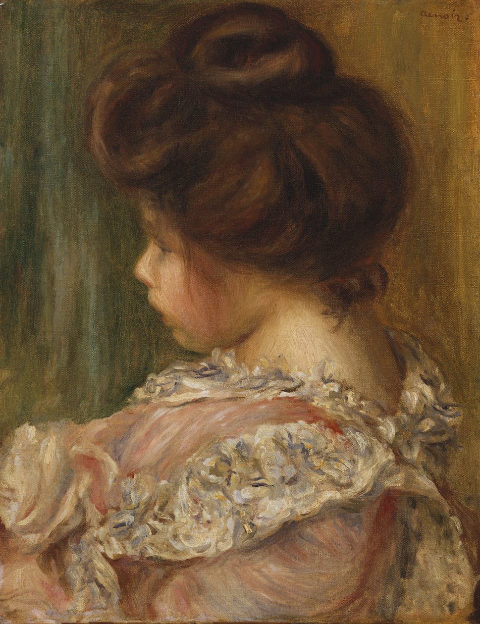 Porträtt av en ung flicka av Pierre Auguste Renoir