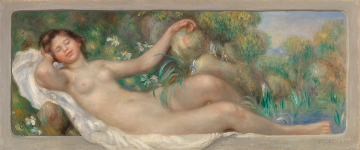 Liggande naken (La Source) av Pierre Auguste Renoir