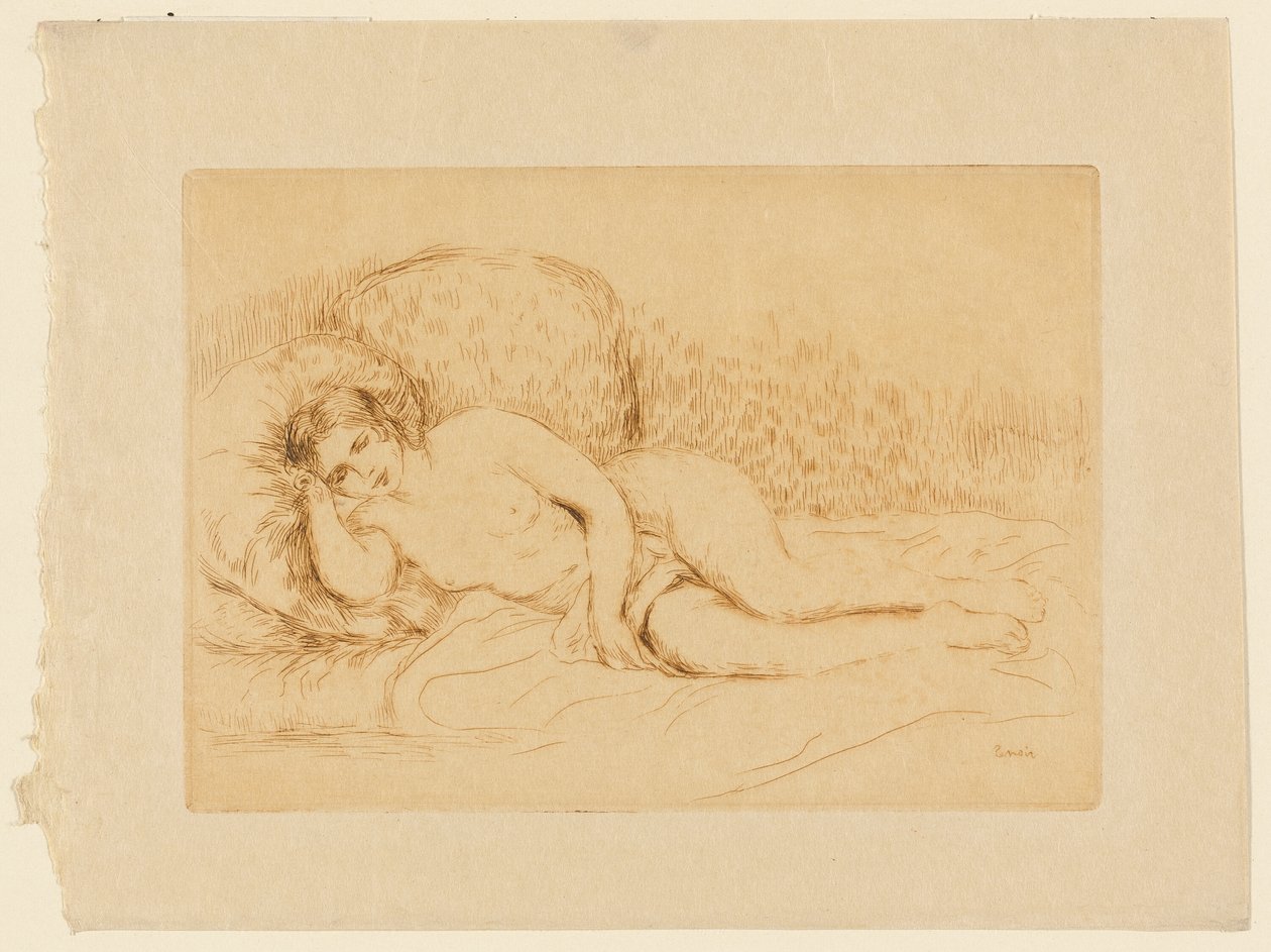 Liggande naken av Pierre Auguste Renoir