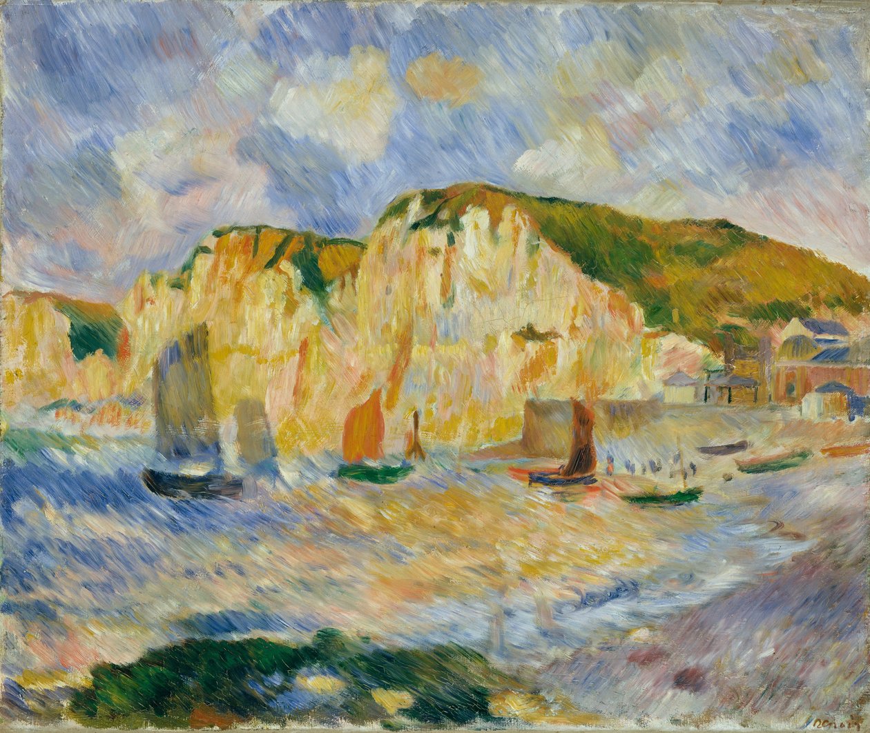Hav och klippor, ca. 1885. av Pierre Auguste Renoir