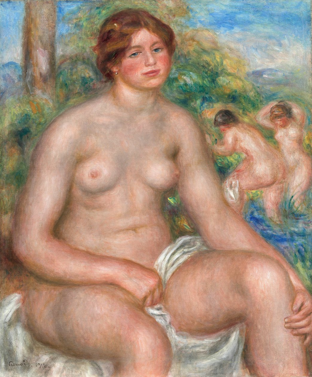 Sittande badare av Pierre Auguste Renoir