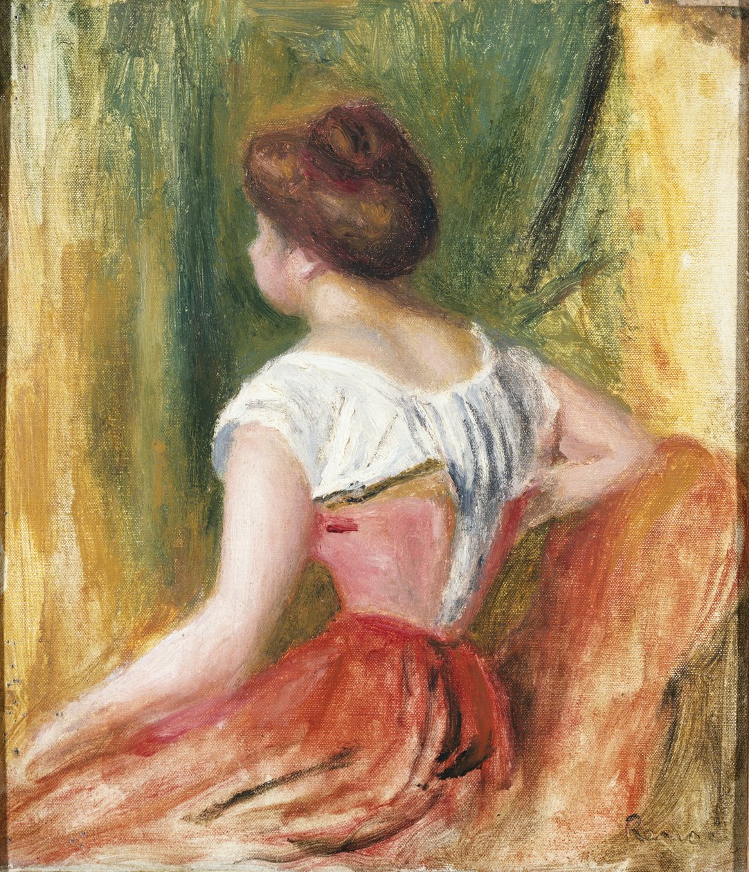 Sittande ung kvinna av Pierre Auguste Renoir