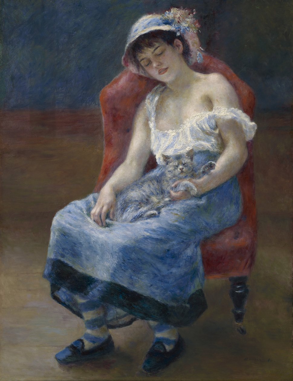 Sovande flicka, 1880 av Pierre Auguste Renoir