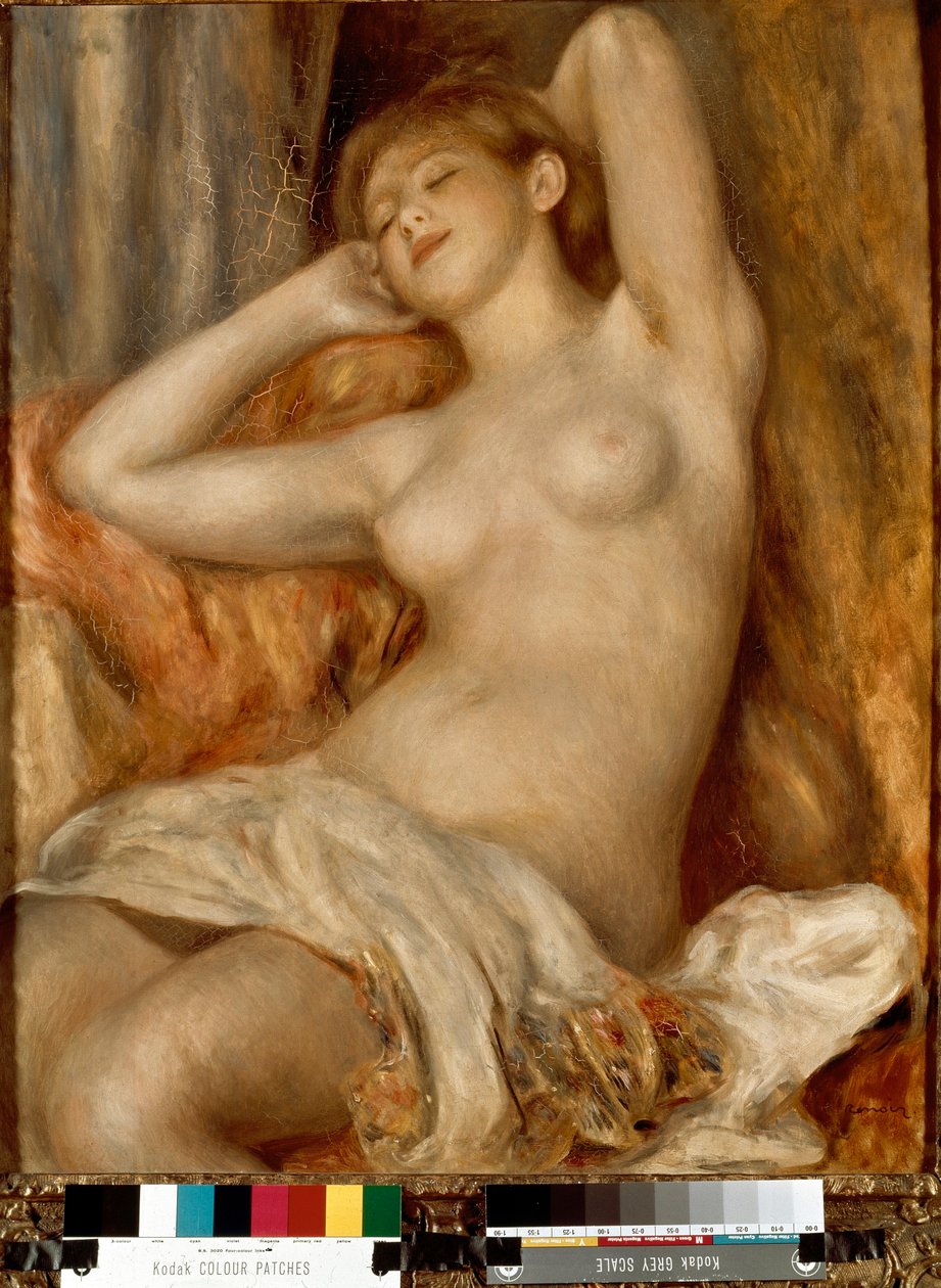 Sovande badare (Sovande tjej) av Pierre Auguste Renoir