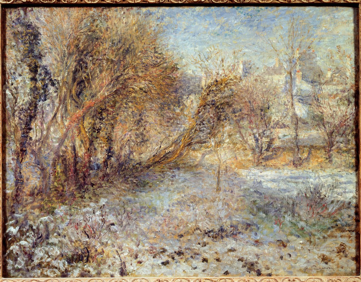 Snöigt landskap av Pierre Auguste Renoir