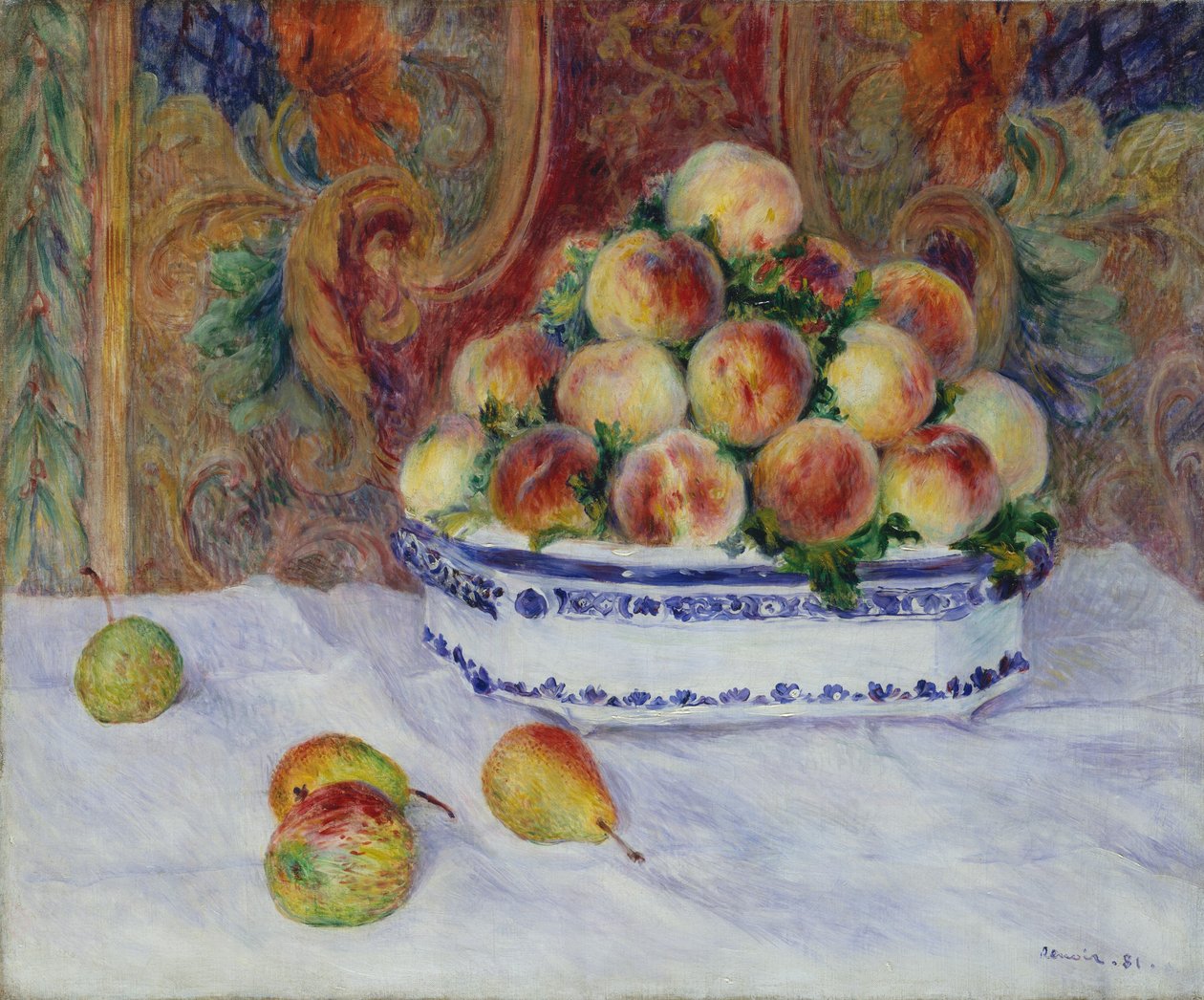 Stilleben med persikor, 1881. av Pierre Auguste Renoir