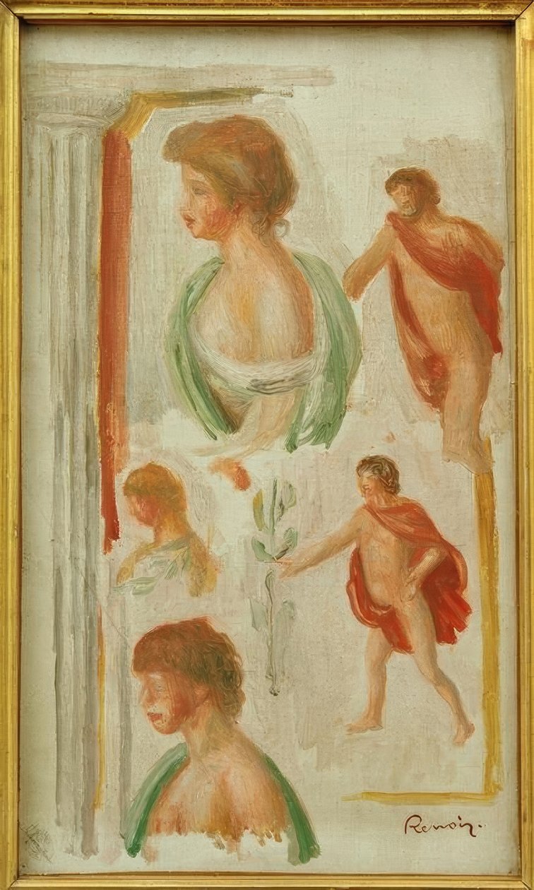 Studie av figurer från forna tider av Pierre Auguste Renoir