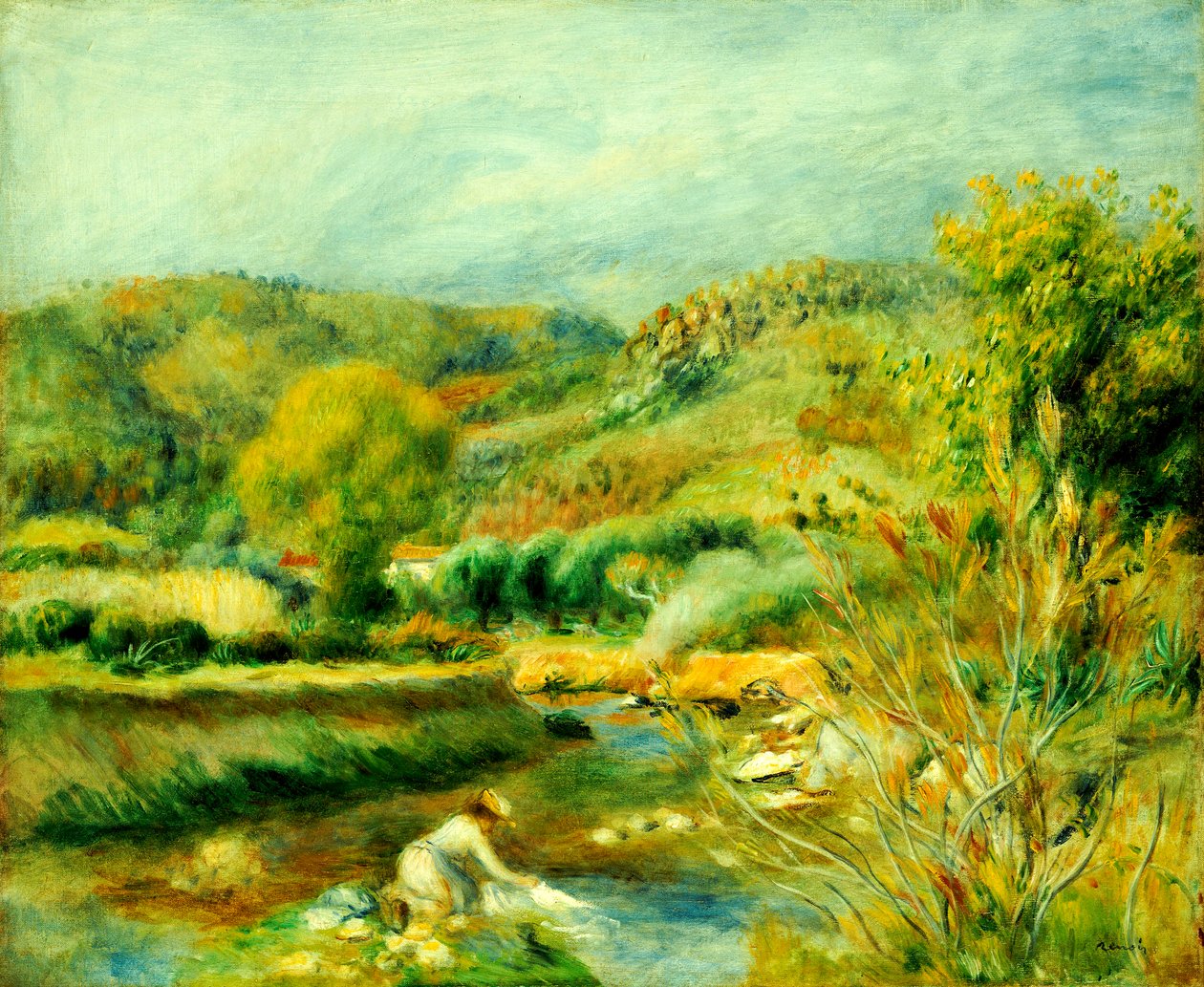 Tvättaren, ca 1891 av Pierre Auguste Renoir