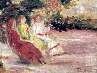Tre kvinnor i parken av Pierre Auguste Renoir