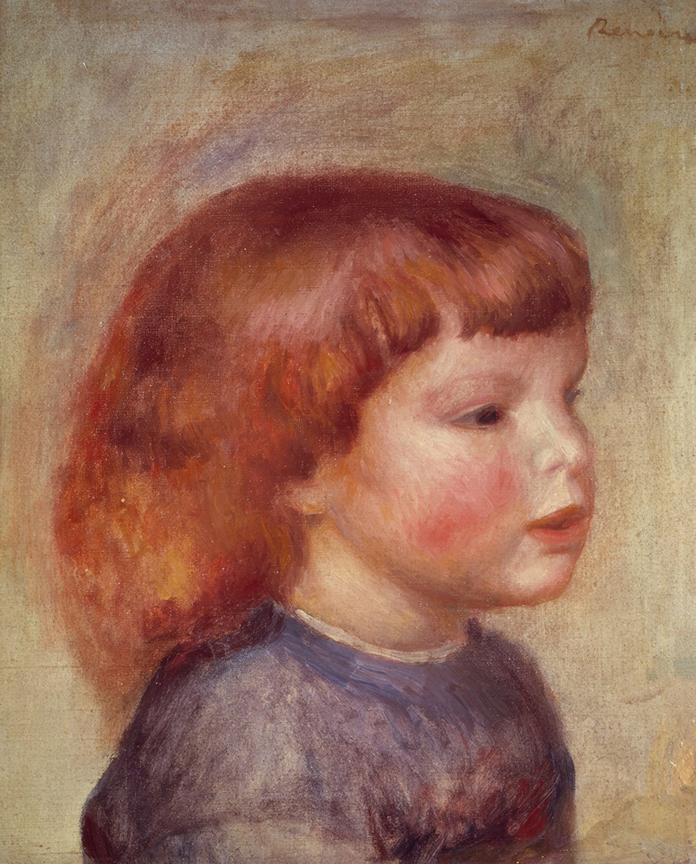 Barnhuvud av Pierre Auguste Renoir