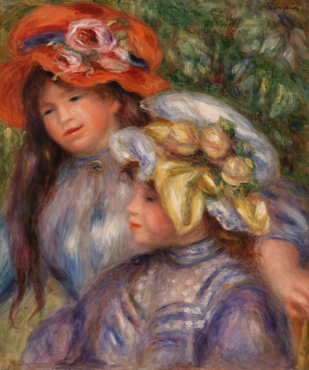 Två tjejer av Pierre Auguste Renoir